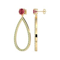 Pave Open Tear-Drop Earrings