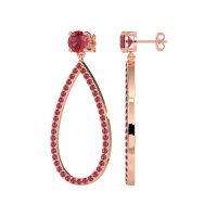 Pave Open Tear-Drop Earrings