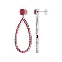 Pave Open Tear-Drop Earrings