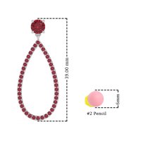 Pave Open Tear-Drop Earrings