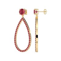 Pave Open Tear-Drop Earrings