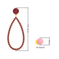 Pave Open Tear-Drop Earrings