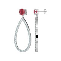 Pave Open Tear-Drop Earrings