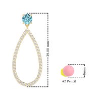 Pave Open Tear-Drop Earrings