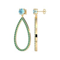 Pave Open Tear-Drop Earrings