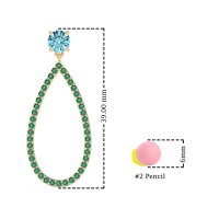 Pave Open Tear-Drop Earrings