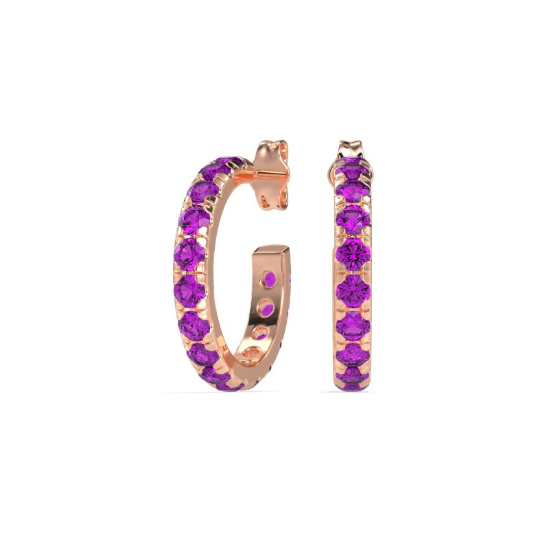 Single Row Huggie Earrings