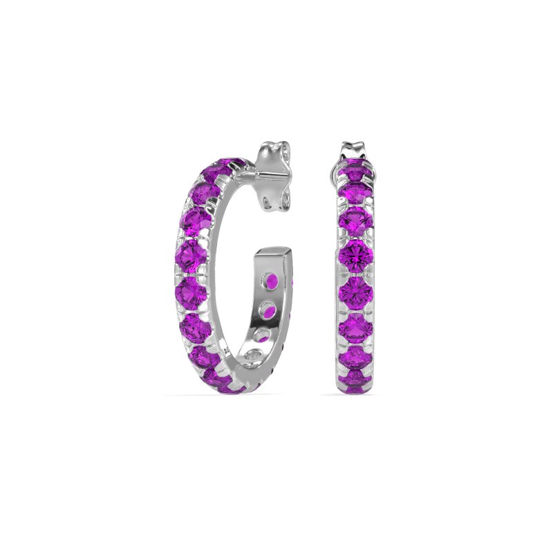 Single Row Huggie Earrings