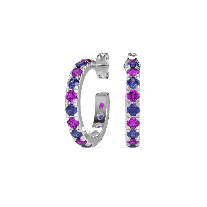 Single Row Huggie Earrings