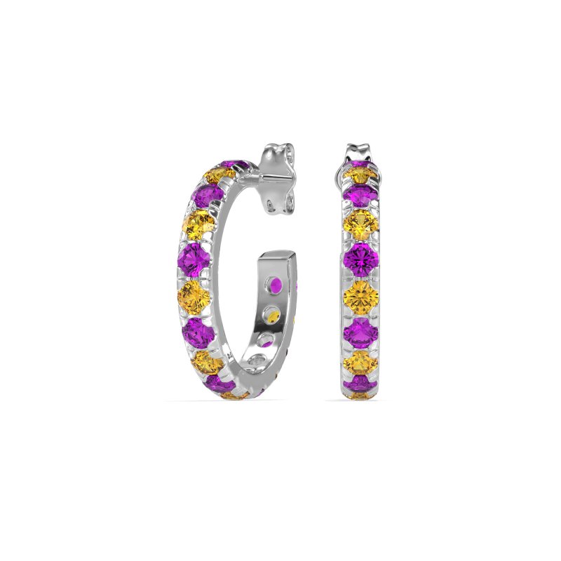 Single Row Huggie Earrings