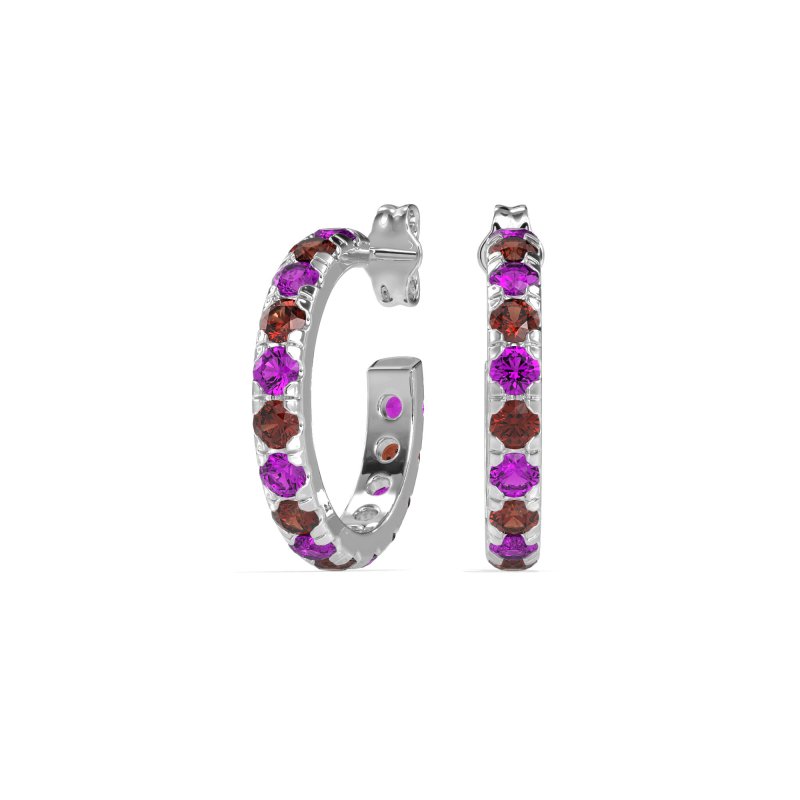 Single Row Huggie Earrings