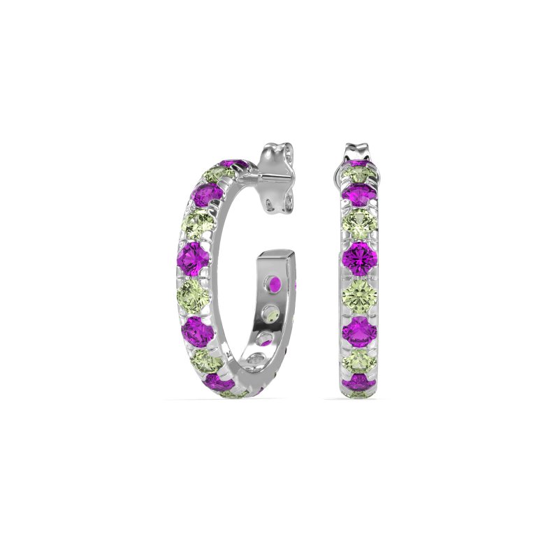 Single Row Huggie Earrings