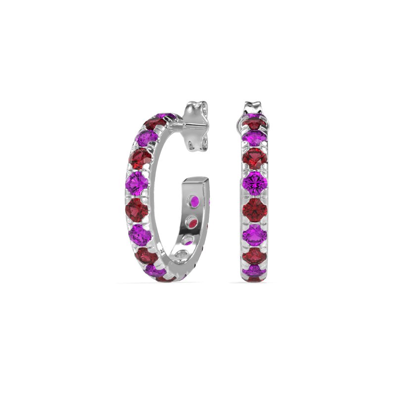 Single Row Huggie Earrings