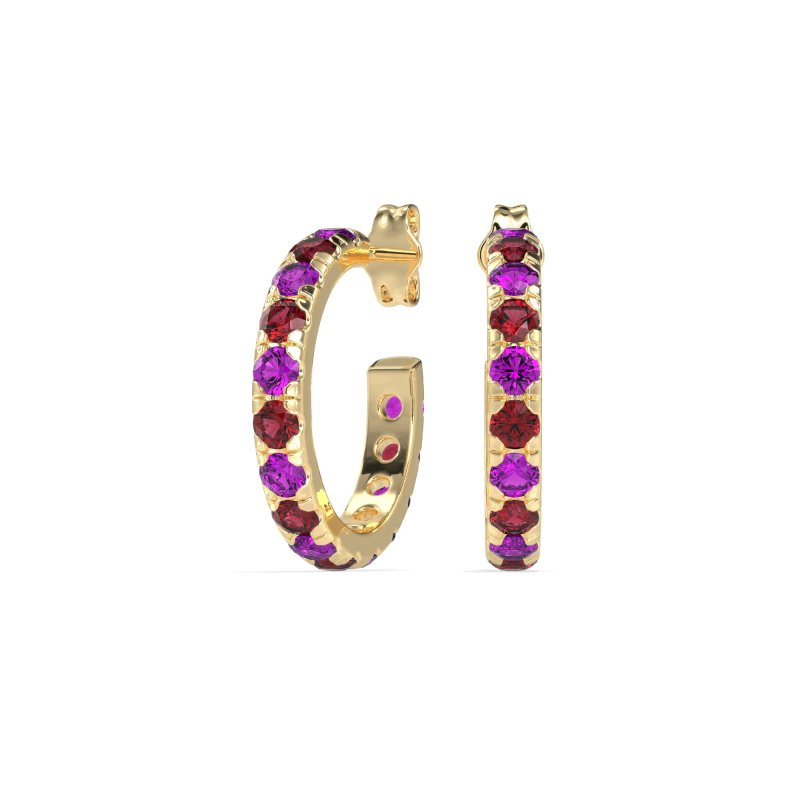 Single Row Huggie Earrings