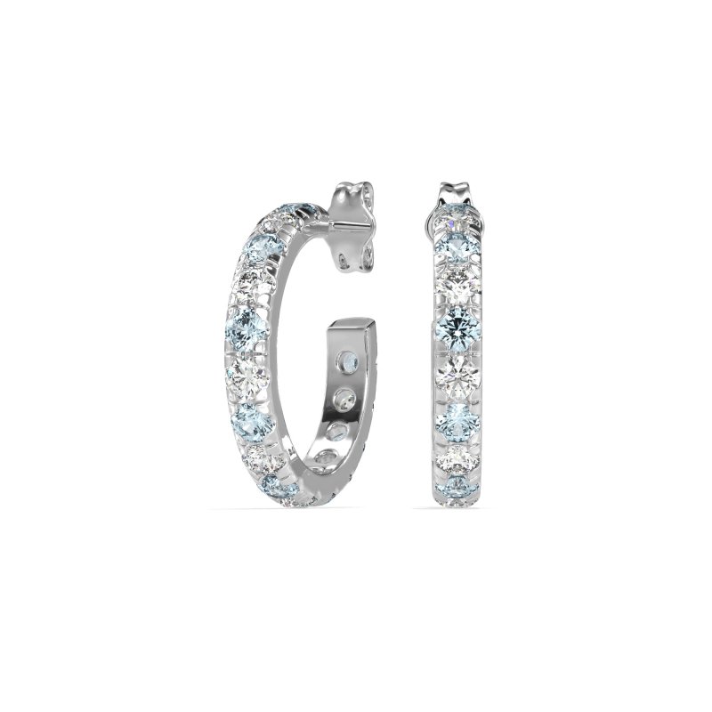 Single Row Huggie Earrings