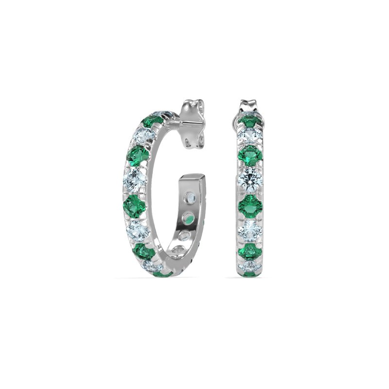 Single Row Huggie Earrings