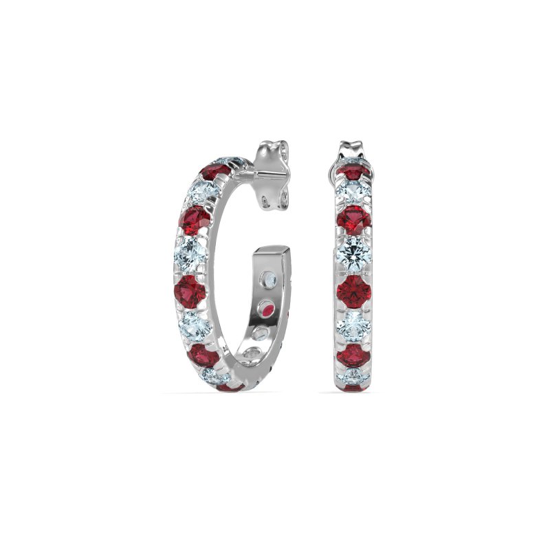 Single Row Huggie Earrings