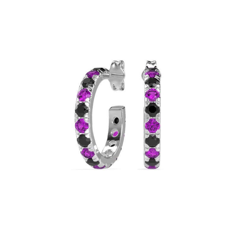 Single Row Huggie Earrings