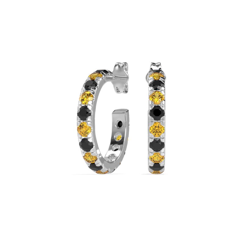 Single Row Huggie Earrings