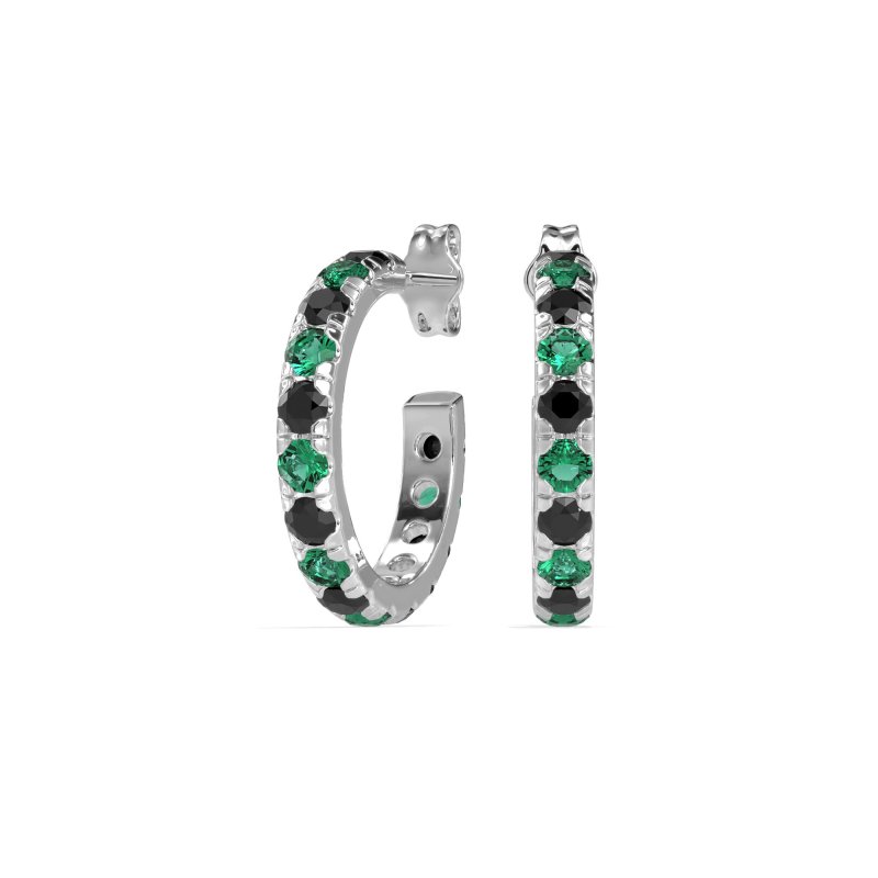 Single Row Huggie Earrings