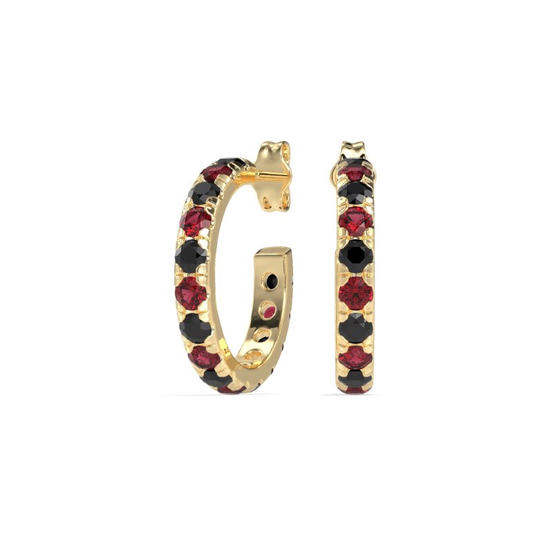 Single Row Huggie Earrings