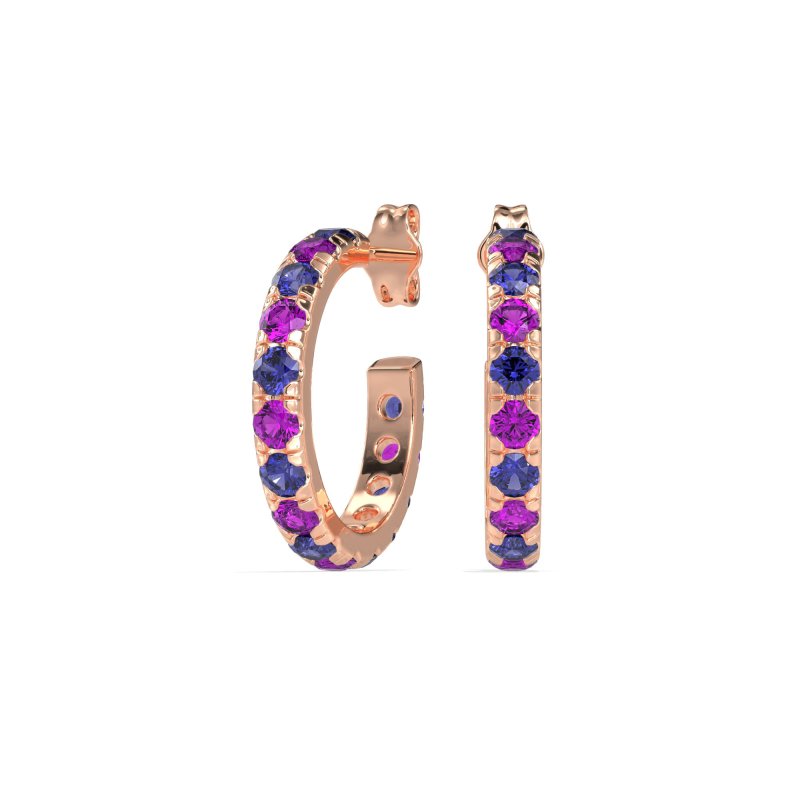 Single Row Huggie Earrings