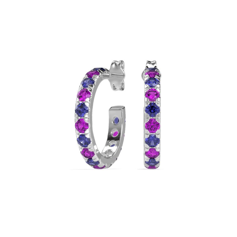 Single Row Huggie Earrings