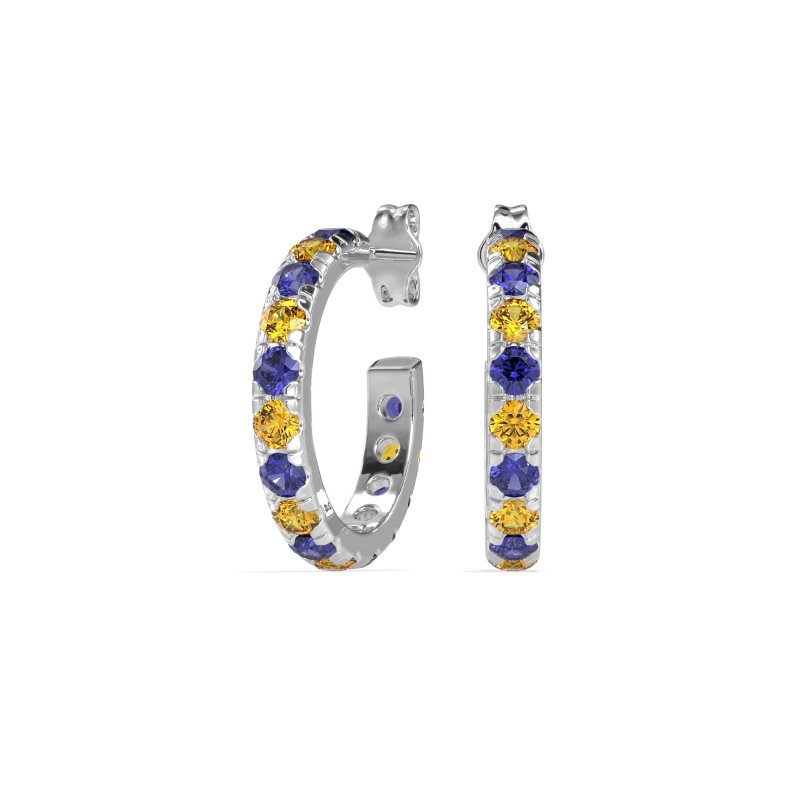 Single Row Huggie Earrings