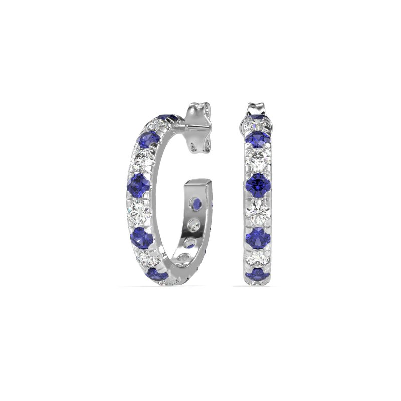 Single Row Huggie Earrings