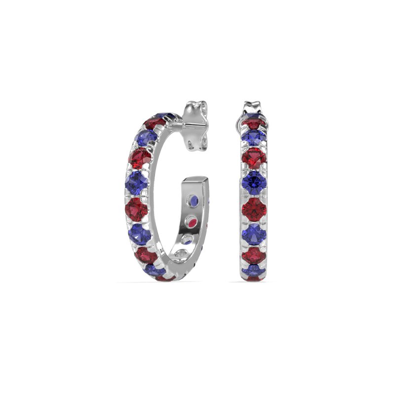 Single Row Huggie Earrings