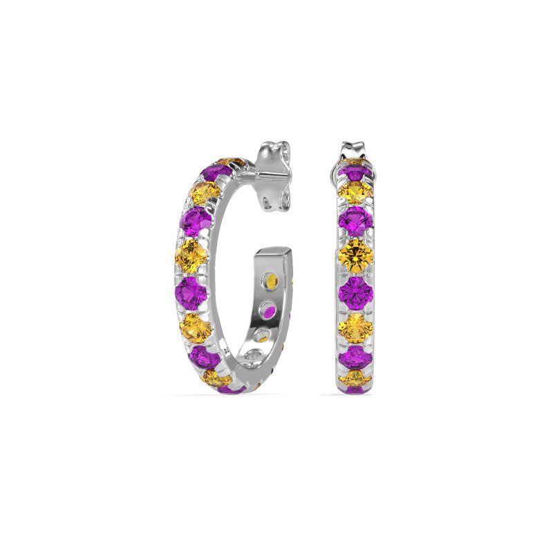 Single Row Huggie Earrings