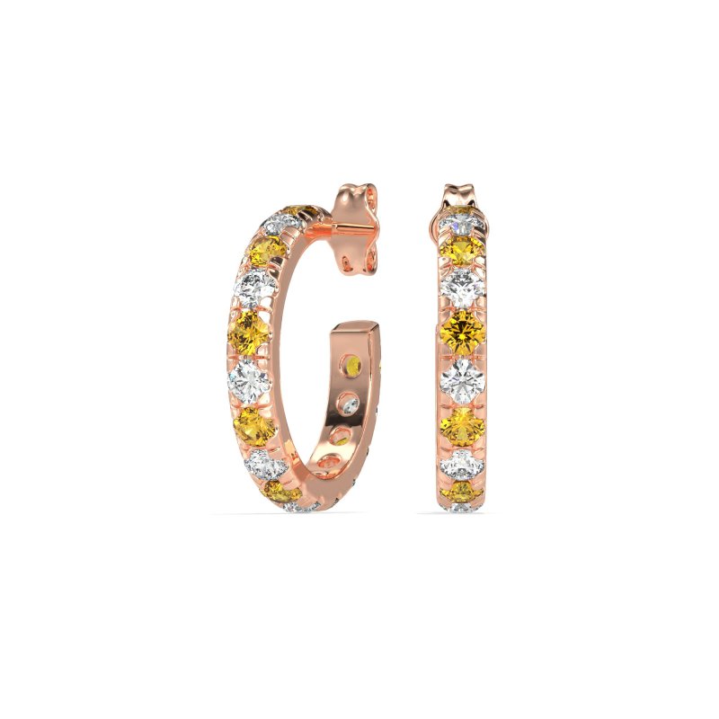 Single Row Huggie Earrings