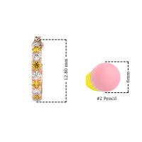 Single Row Huggie Earrings