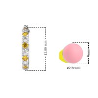 Single Row Huggie Earrings