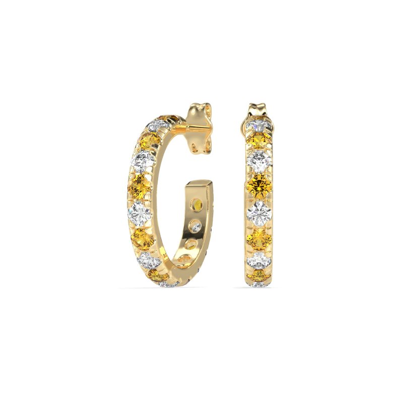 Single Row Huggie Earrings
