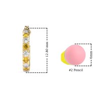 Single Row Huggie Earrings