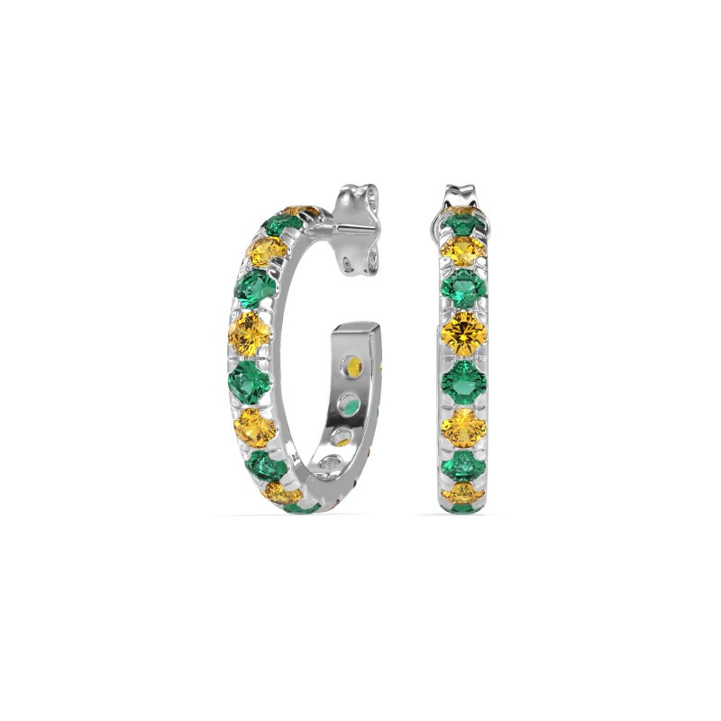 Single Row Huggie Earrings