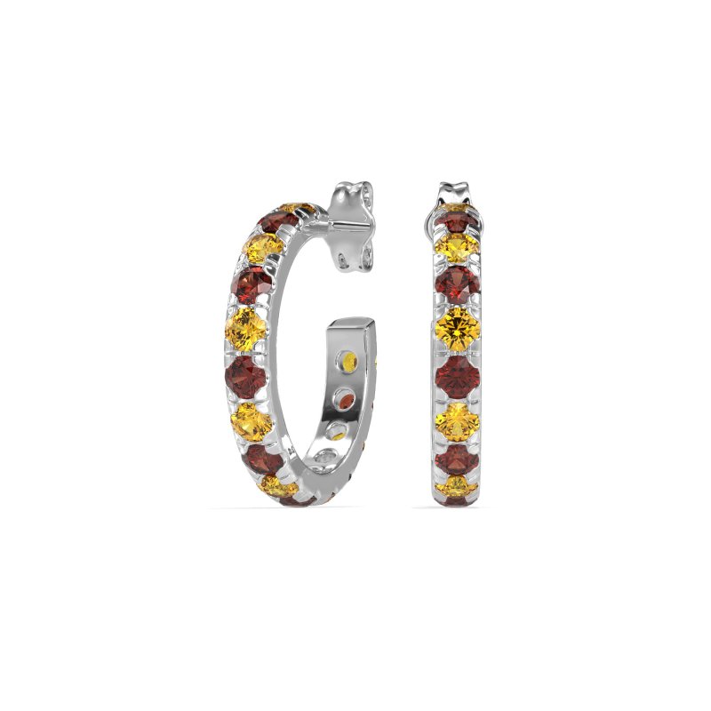Single Row Huggie Earrings