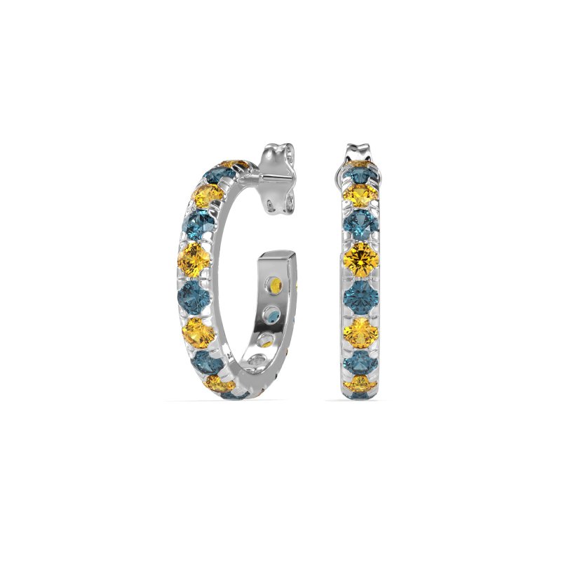 Single Row Huggie Earrings
