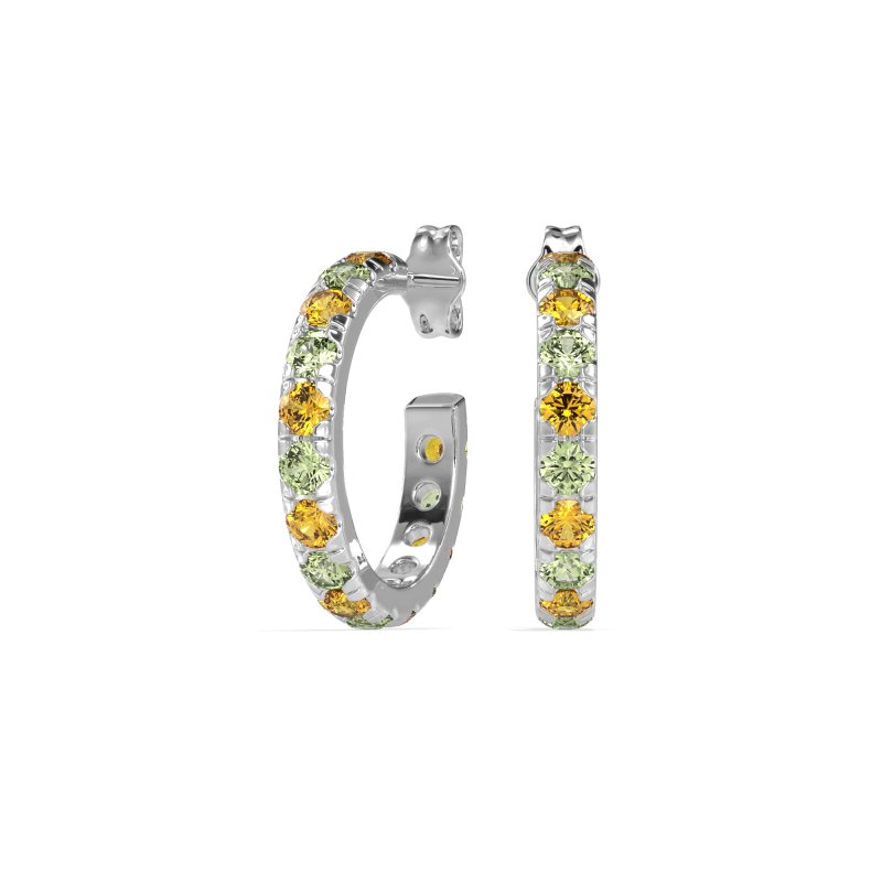 Single Row Huggie Earrings