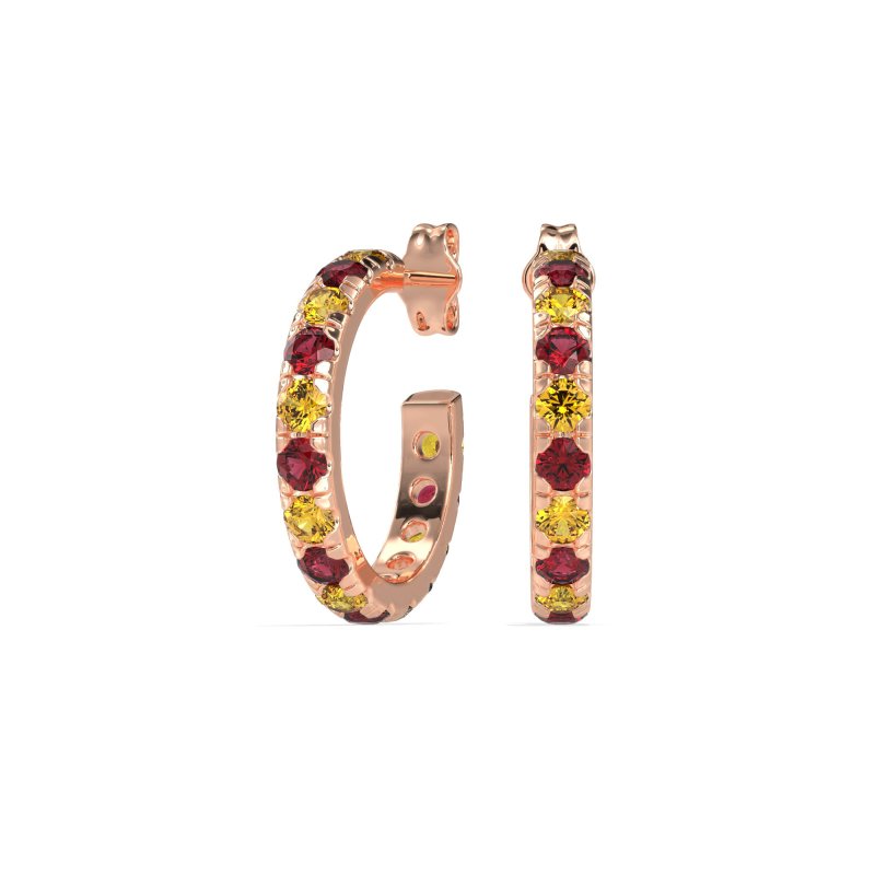 Single Row Huggie Earrings