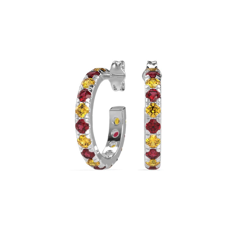 Single Row Huggie Earrings