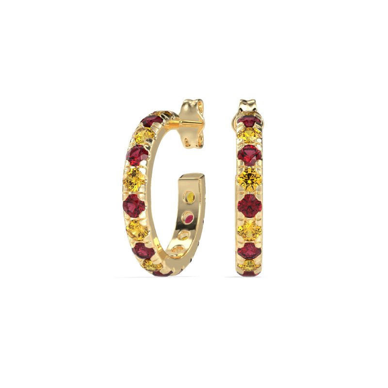 Single Row Huggie Earrings