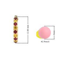 Single Row Huggie Earrings