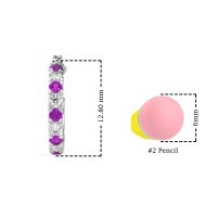 Single Row Huggie Earrings