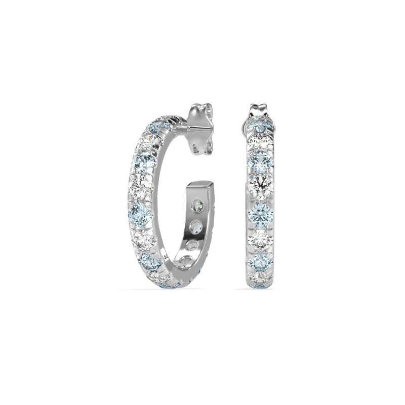 Single Row Huggie Earrings