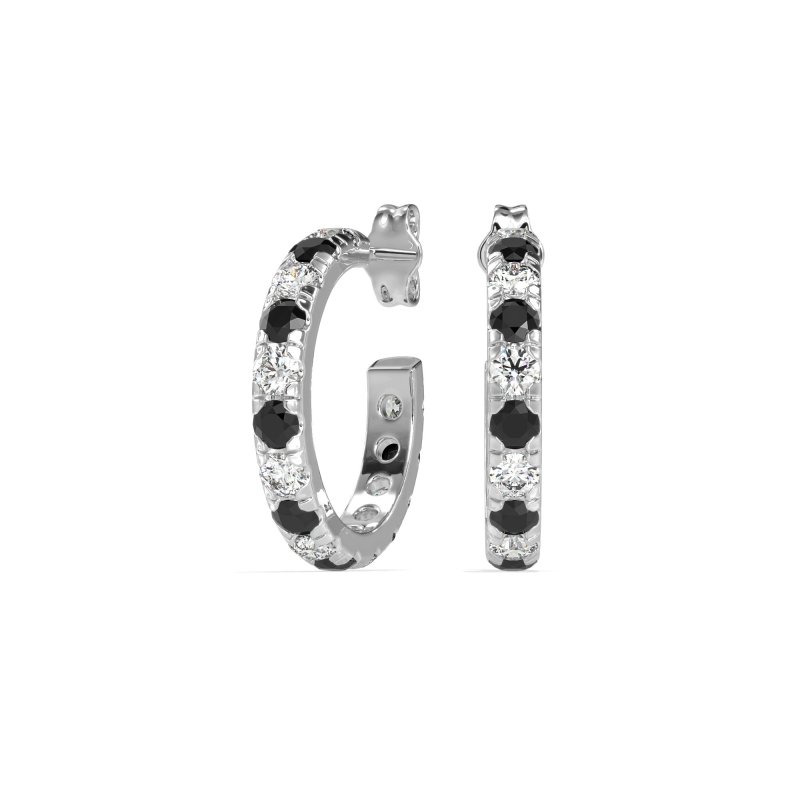 Single Row Huggie Earrings