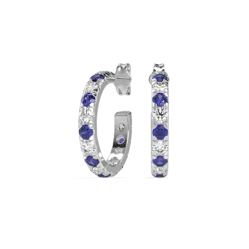 Single Row Huggie Earrings