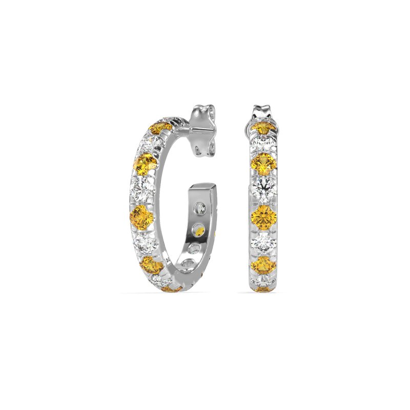 Single Row Huggie Earrings