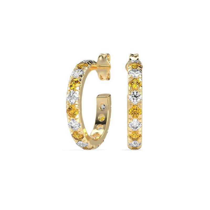 Single Row Huggie Earrings